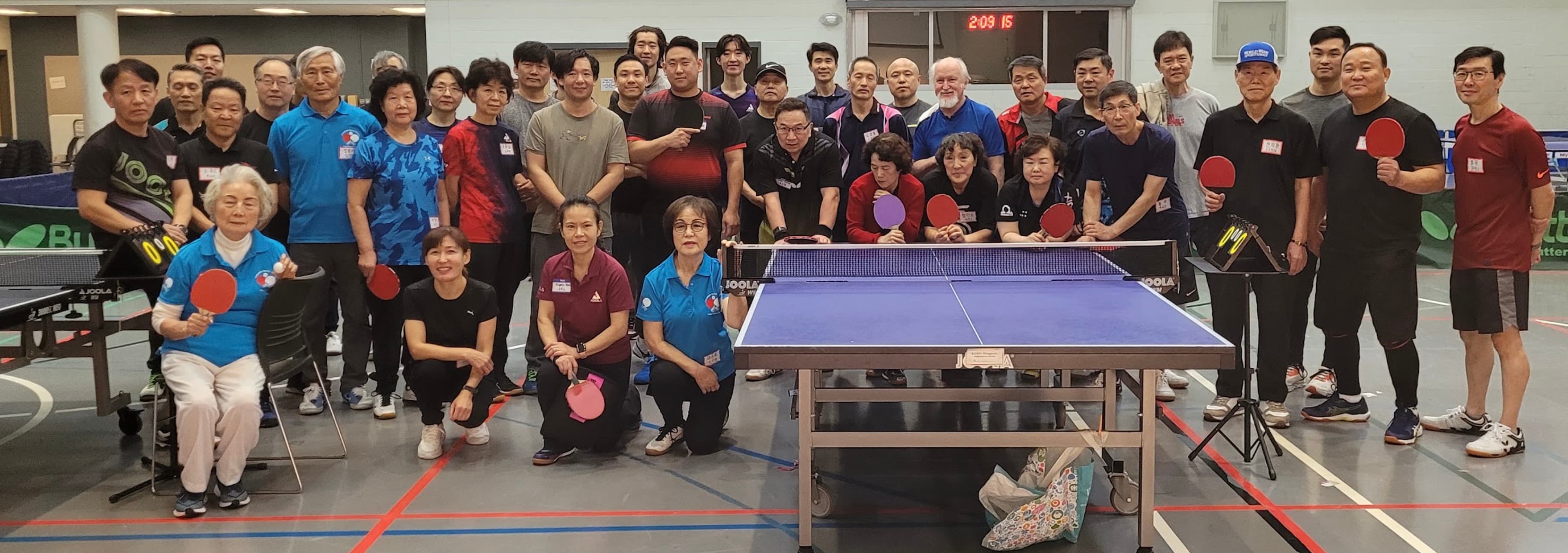 Group photo of Korean Table Tennis Association of DC members